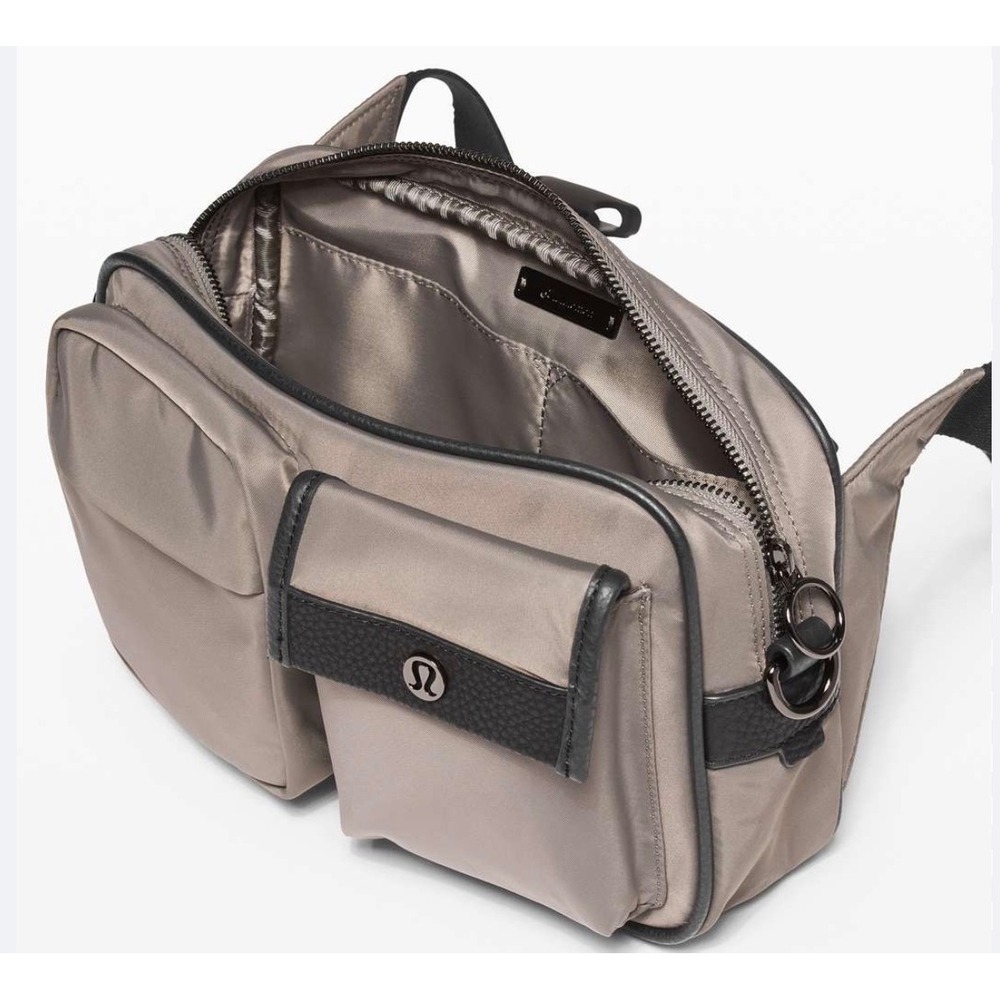 Lululemon Now and Always Hip Pack 4L  Gray Black Nylon Crossbody Bag